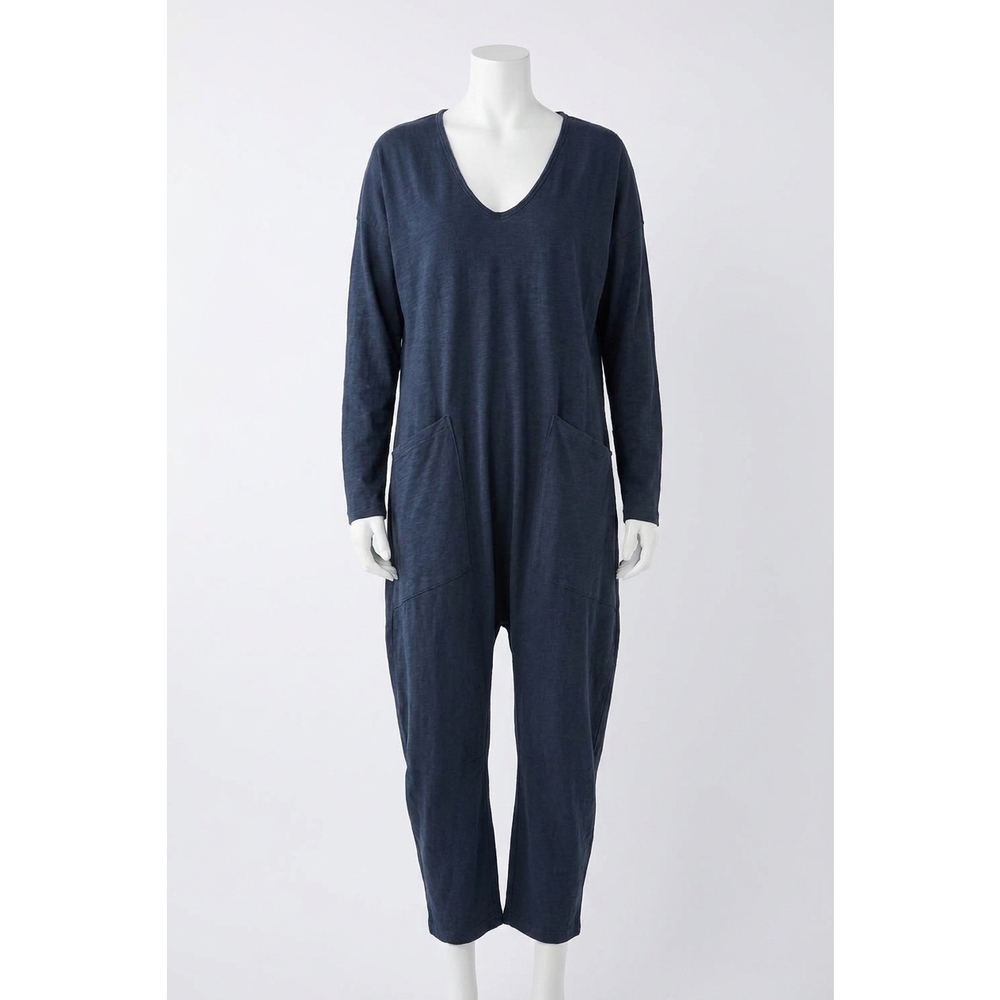 NEW FREE PEOPLE hot shot long sleeve onesie in midnight navy